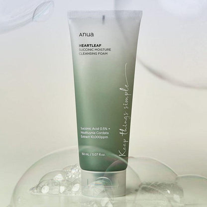 Anua – Heartleaf Succinic Acid Moisture Cleansing Foam