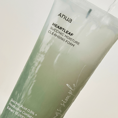 Anua – Heartleaf Succinic Acid Moisture Cleansing Foam