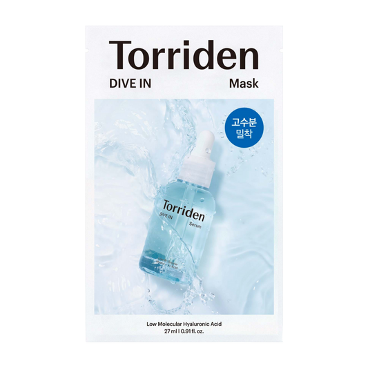 Torriden – DIVE IN Low Molecular Hyaluronic Acid Mask Sheet (10pc)