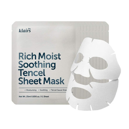 Dear Klairs - Rich Moist Soothing Tencel Sheet Mask 25ml x 10ea