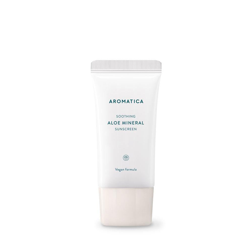 AROMATICA - Écran solaire minéral apaisant à l'aloès SPF50+/PA++++ - 50g